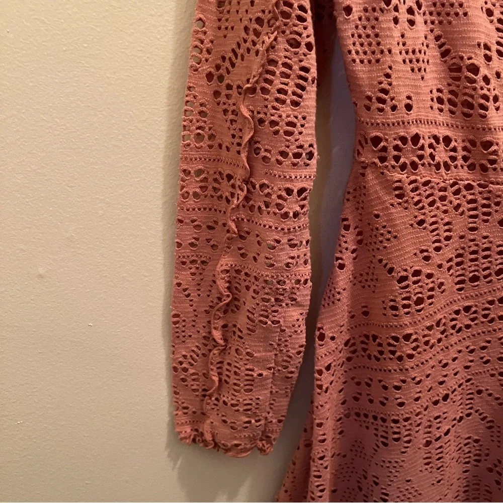 Free People‎ Beach Spring Date Crochet Knit Mini Dress